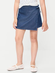 Wrap-Front Knit Skort for Girls