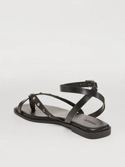 Studded Toe-Strap Sandals