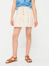 Textured Eyelet Buttoned Skirt for Girls