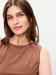 Sleeveless Draped Midi Dress