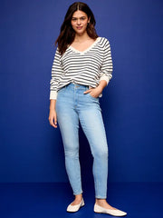 High-Waisted Rockstar Super-Skinny Ankle Jeans