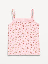 Fitted Ribbed Lace-Trim Cami for Girls