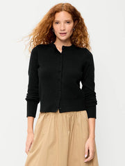 SoSoft Cropped Crew-Neck Cardigan