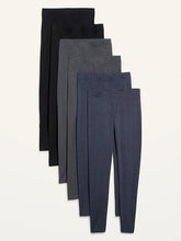 High-Waisted Fashion Layering Leggings 6-Pack