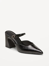 Buckle-Strap Mule Heels for Women