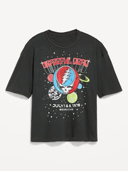 Licensed Pop-Culture Graphic Cropped T-Shirt