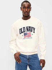 Loose Graphic Crew-Neck Sweatshirt