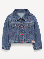 Old Navy x Disney Minnie Mouse Cropped Trucker Jean Jacket for Toddler Girls