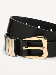 Triple-Loop Skinny Belt for Women