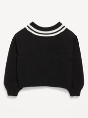 Cropped V-Neck Sweater for Girls