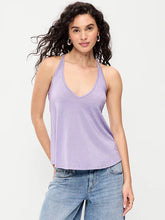 Strappy-Back Shimmer Swing Tank Top