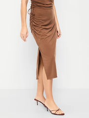 Ruched Midi Skirt