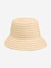 Straw Bucket Hat for Women