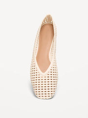Lattice Ballet Flats