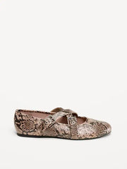 Buckle-Strap Mary Jane Ballet Flats for Women