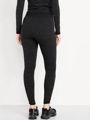 High-Waisted Seamless Jacquard Leggings