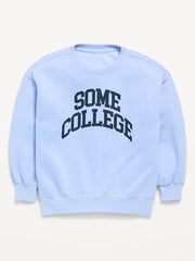 Oversized Graphic Tunic Sweatshirt for Girls