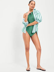 High-Neck One-Piece Swimsuit