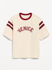 Heavyweight Short-Sleeve Football-Style T-Shirt
