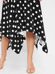 Handkerchief Hem Midi Skirt