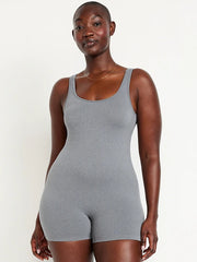 Seamless Ribbed Short Bodysuit