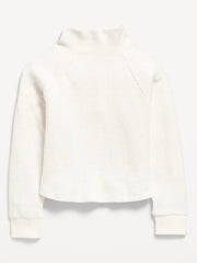 CozePlush Waffle Knit Henley Top for Girls