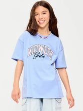 Oversized Short-Sleeve Graphic Tunic T-Shirt for Girls