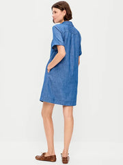 Button-Down Mini Shirt Dress