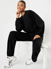 Bounce Fleece Twist-Front Sweatshirt