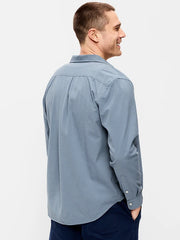 Long-Sleeve Seersucker Pocket Shirt