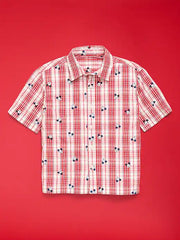 Old Navy x Disney Mickey Mouse Short-Sleeve Plaid Shirt for Boys