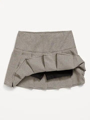 Pleated Twill Skort for Girls