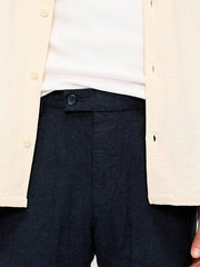 90's Straight-Fit Linen-Blend Dress Pants