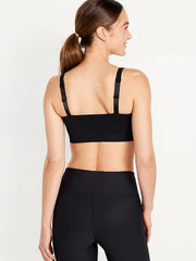 Light Support Fluid Seamless Ribbed Sports Bra