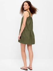 Drop-Waist Swing Mini Dress