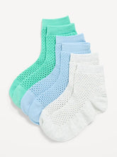 Netted Quarter-Crew Socks 3-Pack for Women