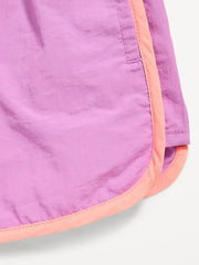 Dolphin-Hem Swim Shorts for Girls