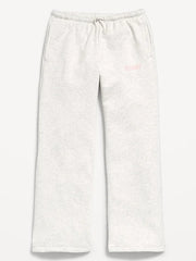 High-Waisted Logo Graphic Wide-Leg Sweatpants for Girls