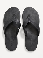 Faux-Leather Flip-Flops