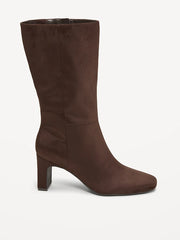Mid-Calf Square-Toe Boot for Women