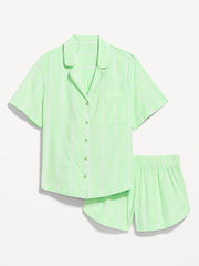 Poplin Pajama Short Set