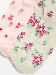 Floral Crew Socks 2-Pack for Women