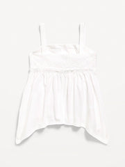 Sleeveless Handkerchief Hem Top for Girls