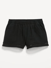 Double-Weave Crochet-Trim Shorts for Girls