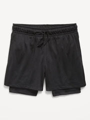 2-In-1 Mesh Performance Shorts for Boys