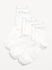 Ruffled Crew Sock 3-Pack for Women
