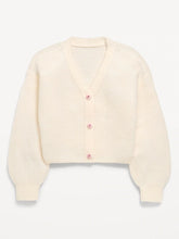 Button-Front Cardigan Sweater for Girls