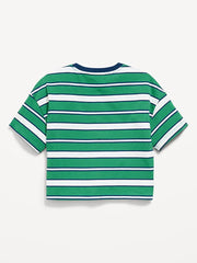 Oversized Short-Sleeve Cropped T-Shirt for Girls
