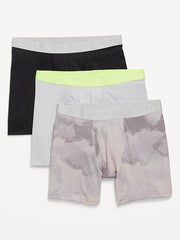 Go-Dry Cool Performance Boxer-Brief Underwear 3-Pack -- 5-inch inseam