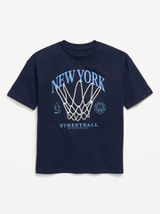 Oversized Short-Sleeve Graphic T-Shirt for Boys
